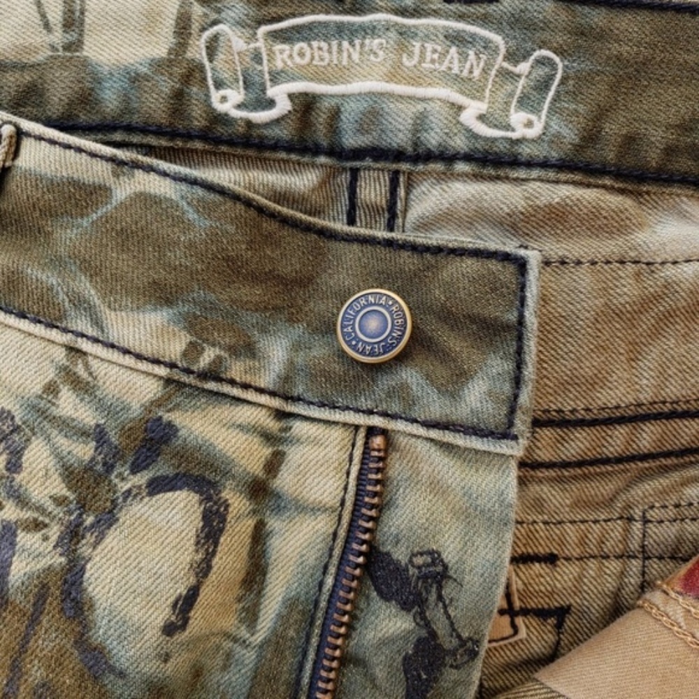 NEW Robins Jeans Slim Straight GRAFFITI JEAN - Picture 6 of 7
